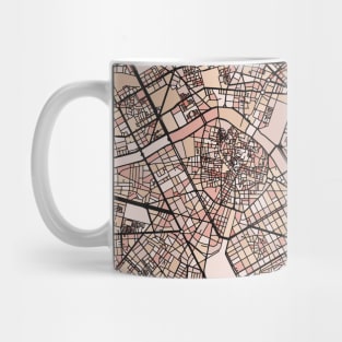 Valencia Map Pattern in Soft Pink Pastels Mug